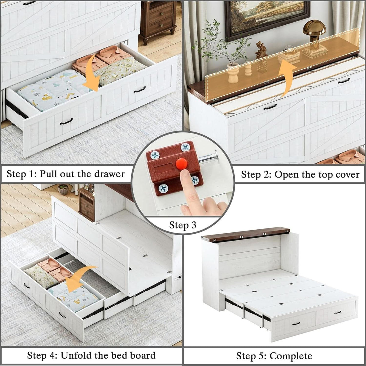 Aurelia Folding Cabinet Bed