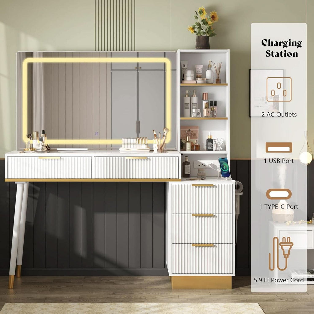 Lucienne Illuminated Vanity Desk