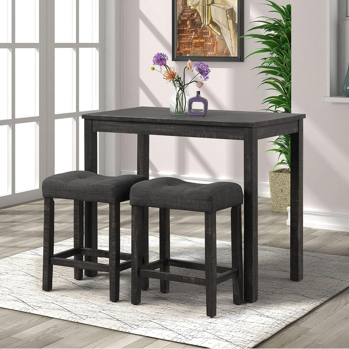 Sora Button Counter Stools, Set of 2
