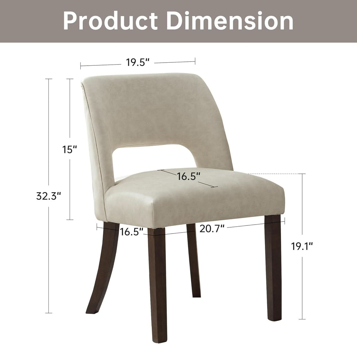 Colette Faux Leather Dining Chair - Set of 2