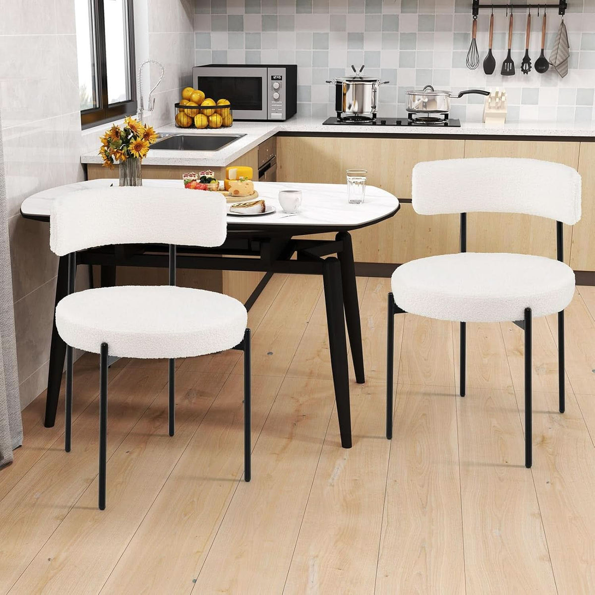 Éliane Sherpa Dining Chairs - Set of 2