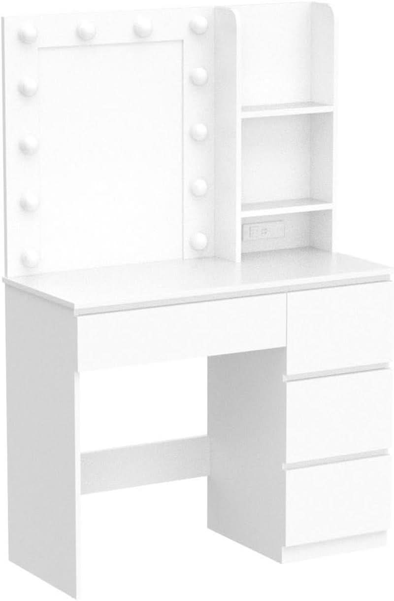 Marielle Vanity Desk with Pearl Handles