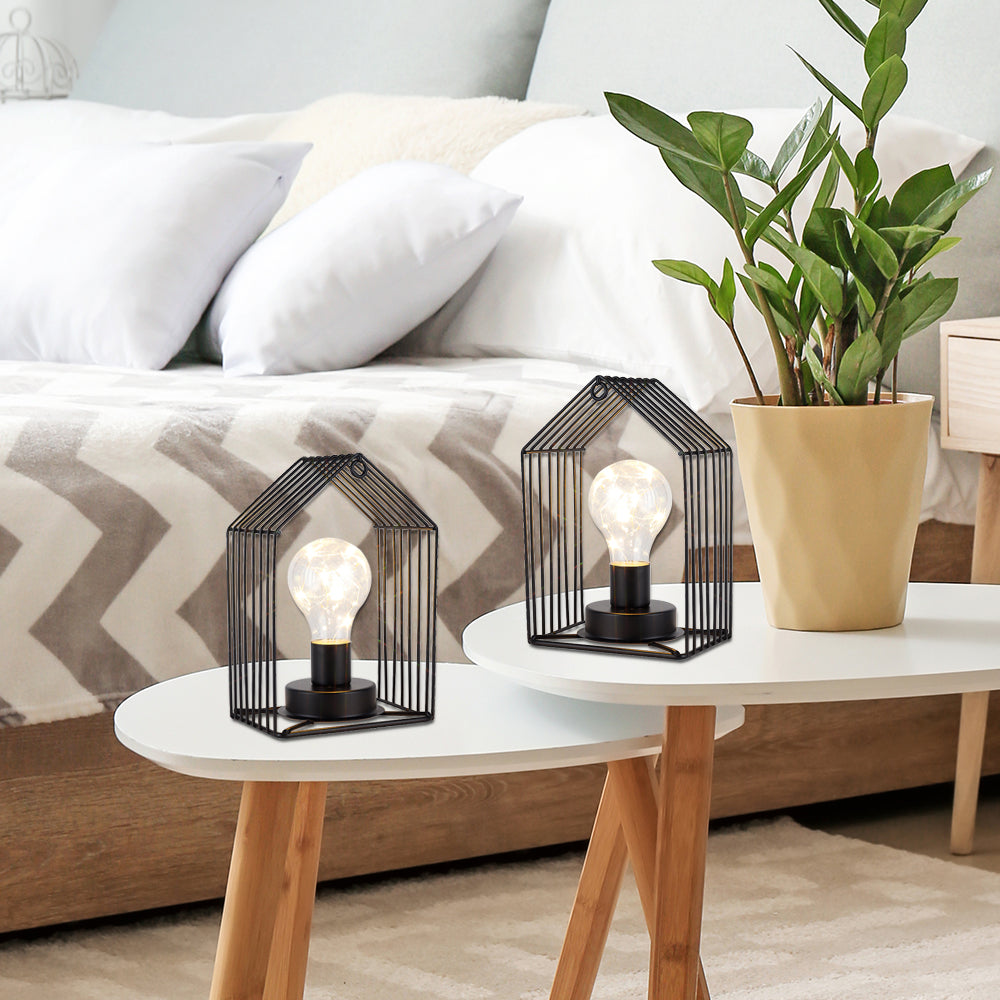 House Frame Accent Lamps — Set of 2