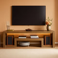 Rustic Walnut TV Console