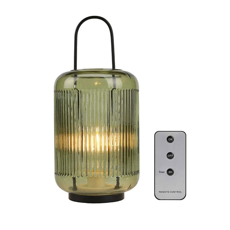 Ribbed Glass Lantern