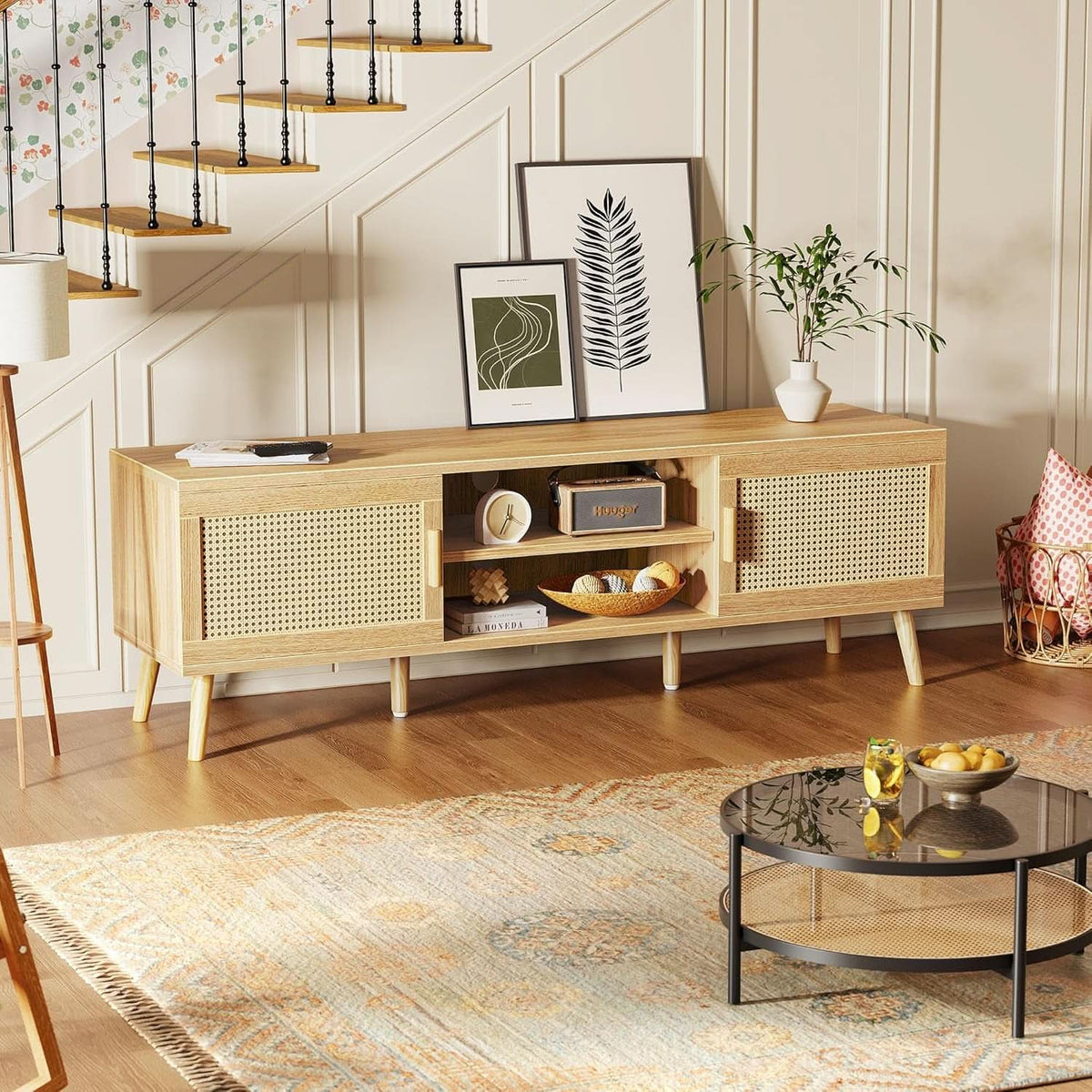 Rattan TV Console