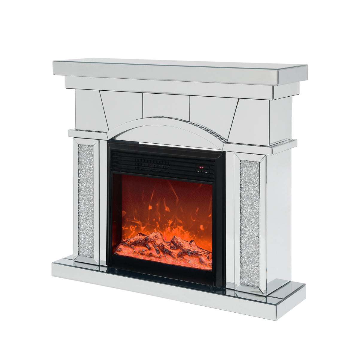 Mirrored Glam Fireplace Mantel