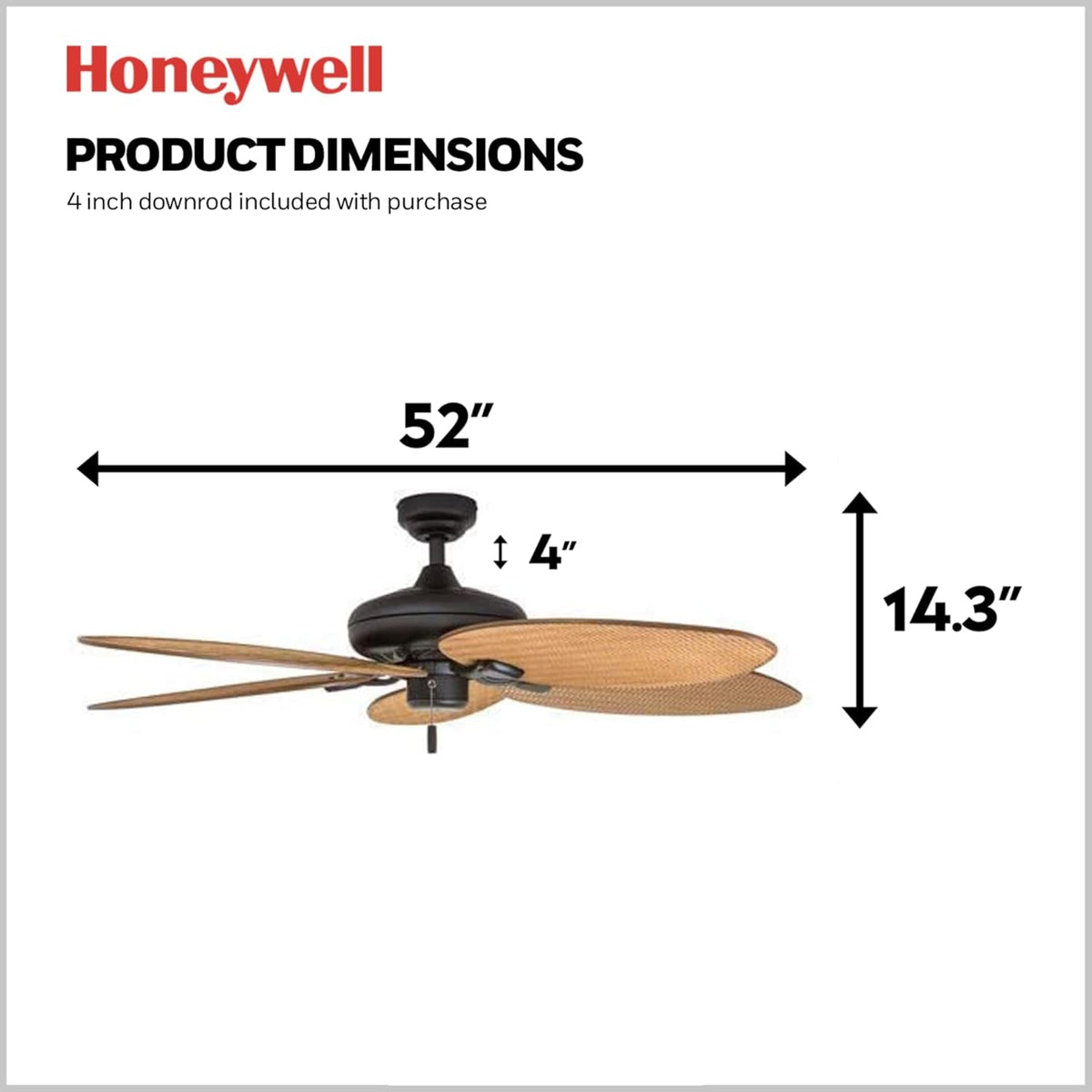 Palm Leaf Ceiling Fan