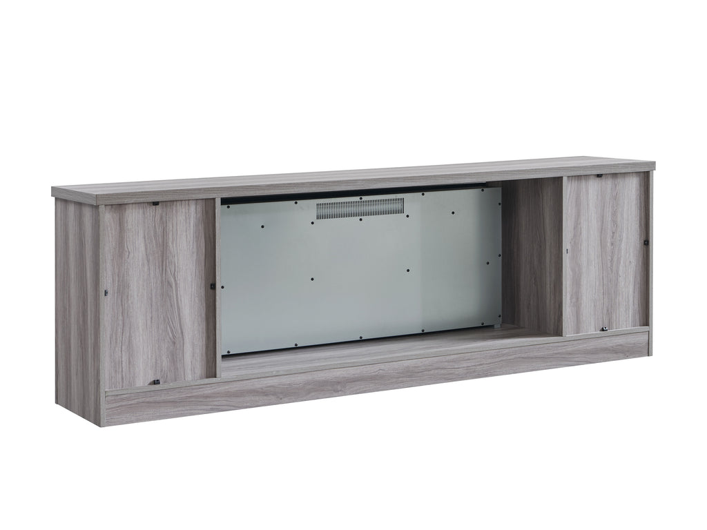 Gray Fireplace TV Console