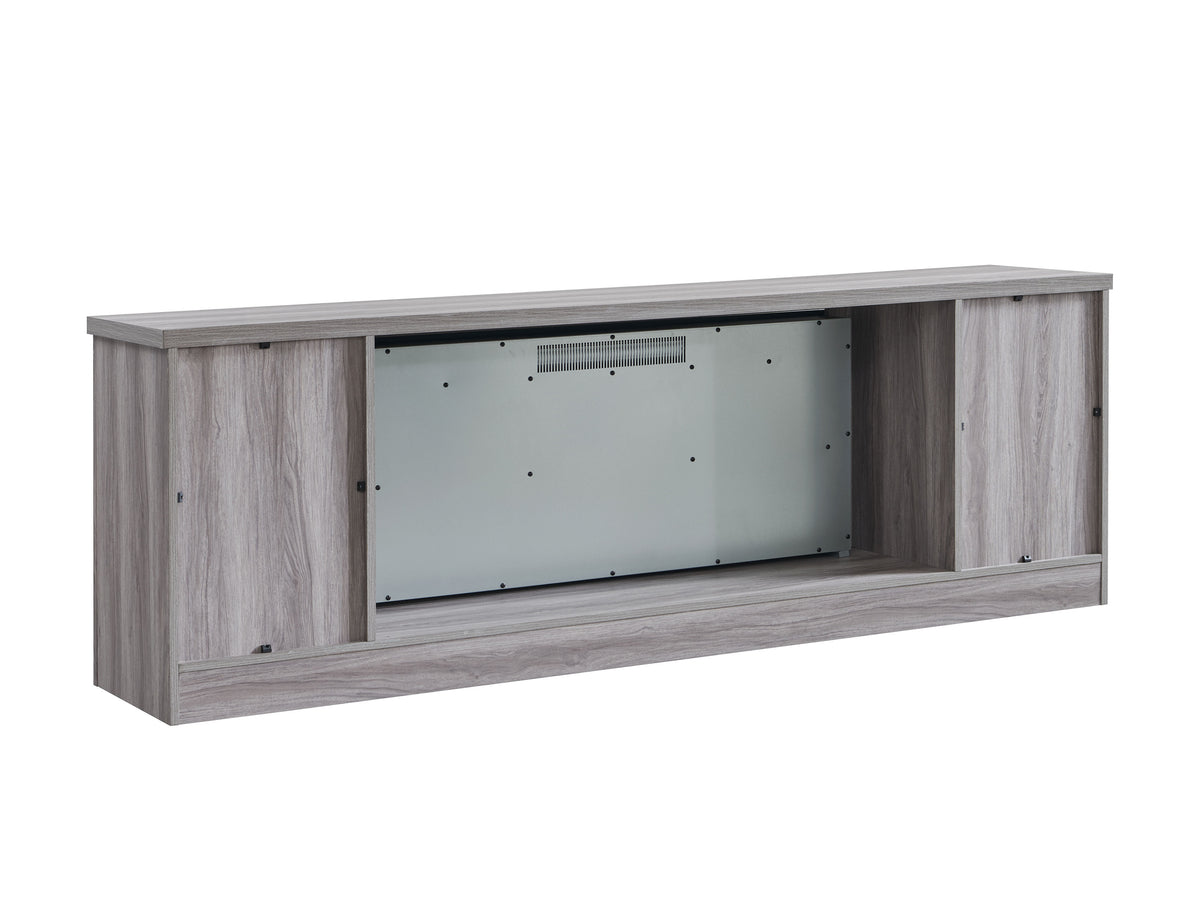 Gray Fireplace TV Console