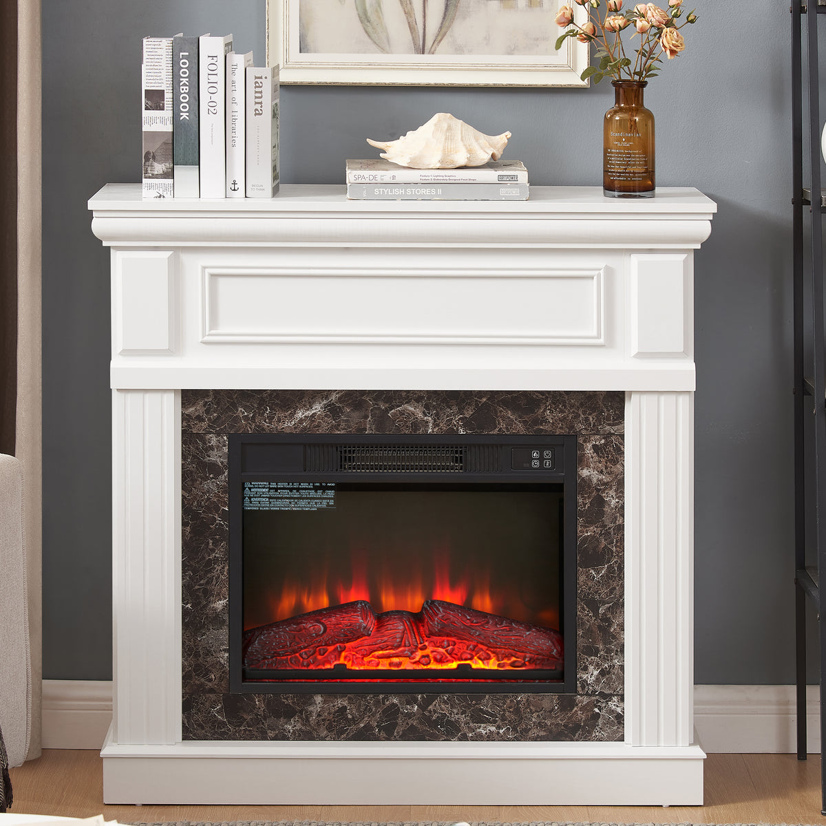 White Traditional Fireplace Mantel