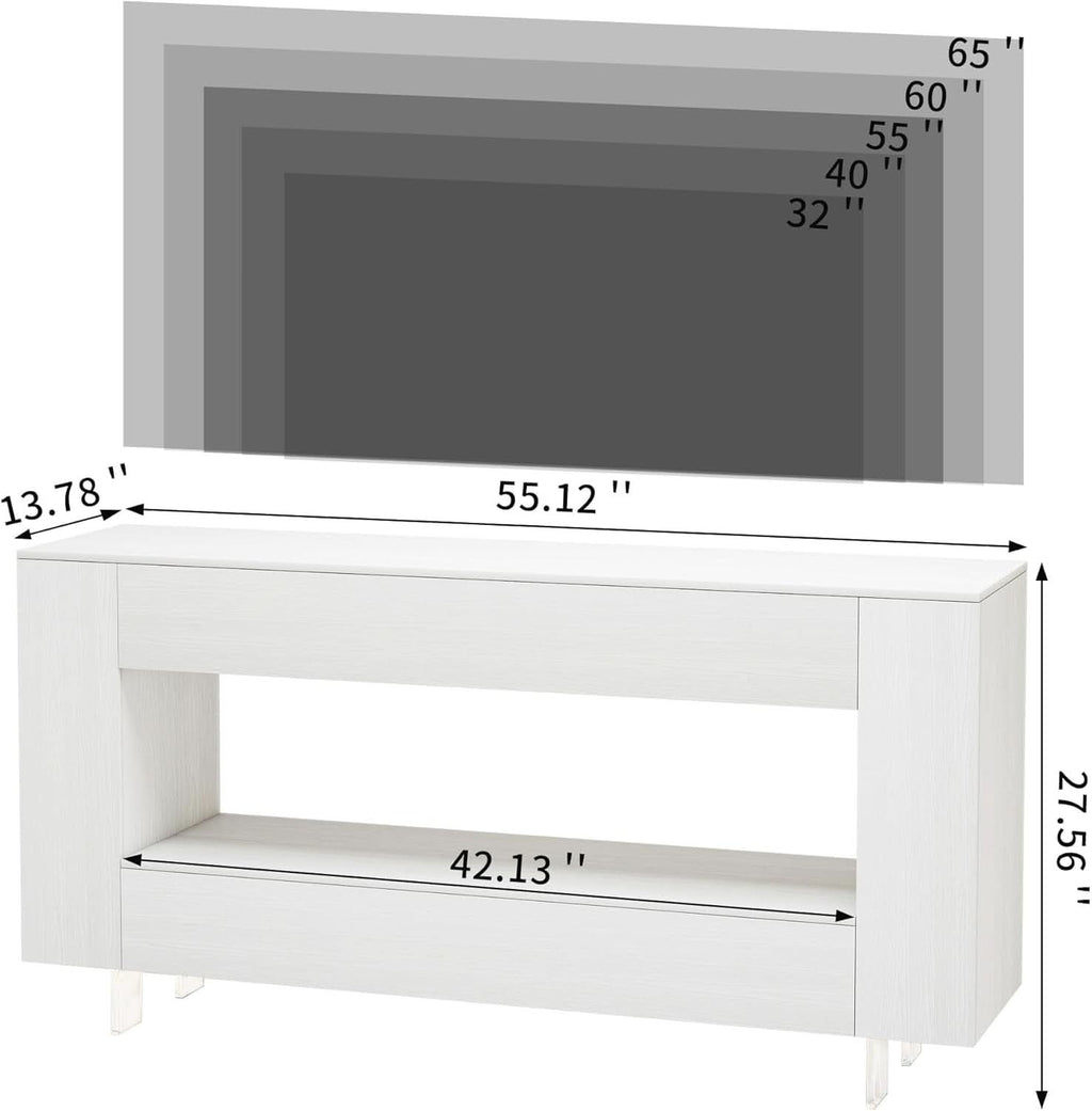 White Modern TV Console
