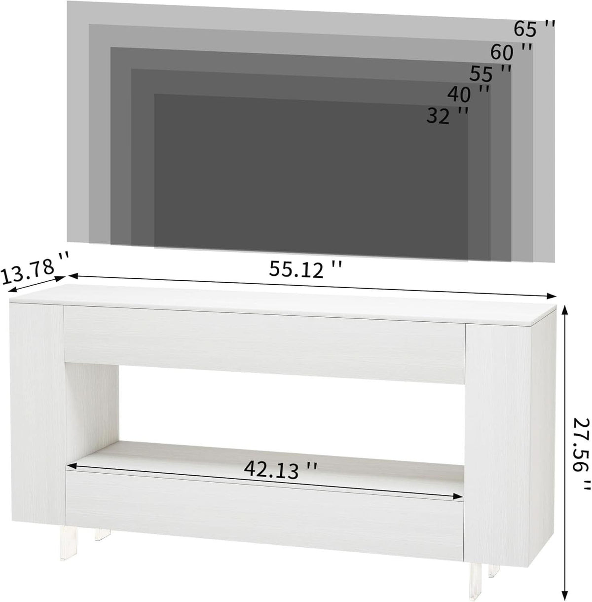White Modern TV Console