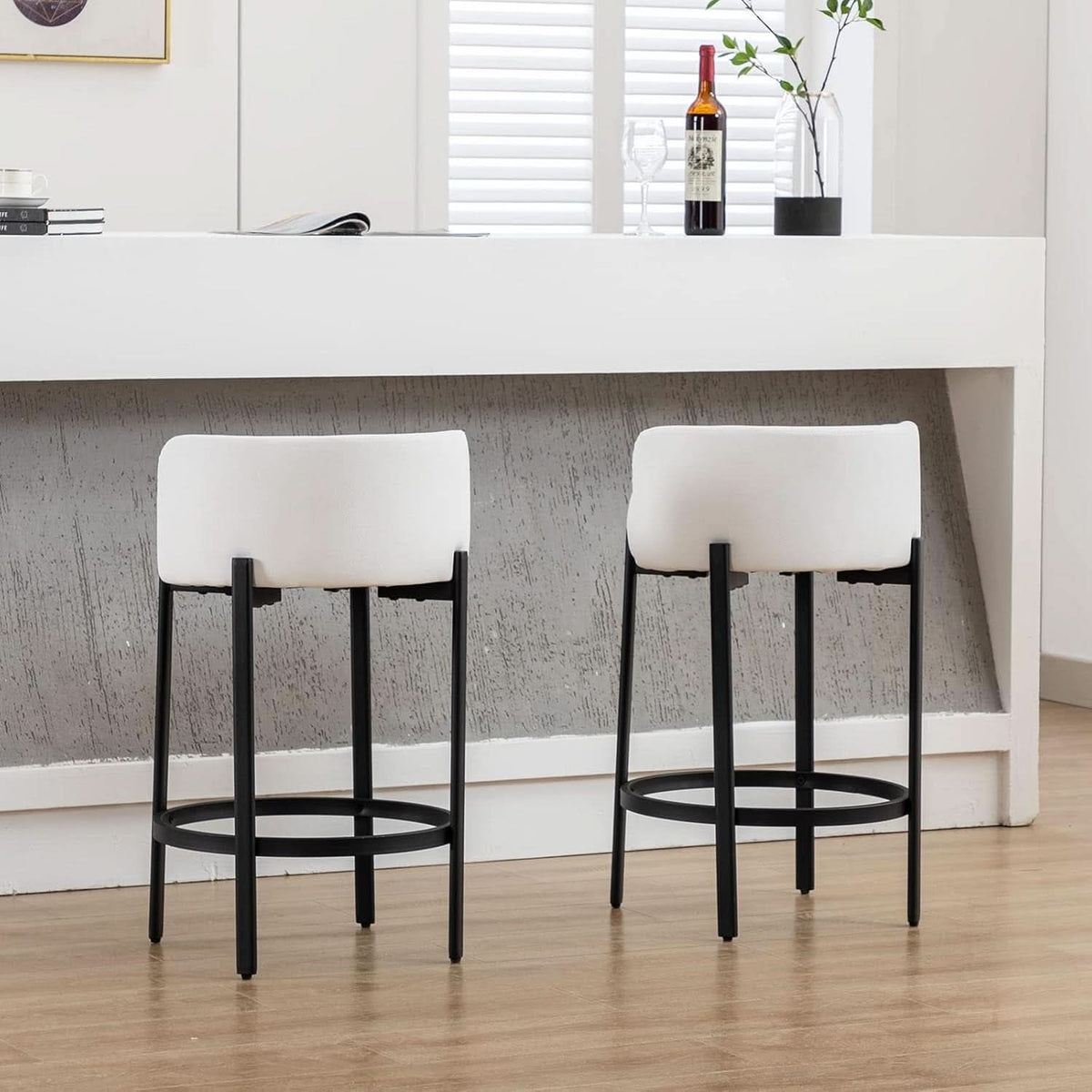 Solene Curved Counter Stools, Set of 2