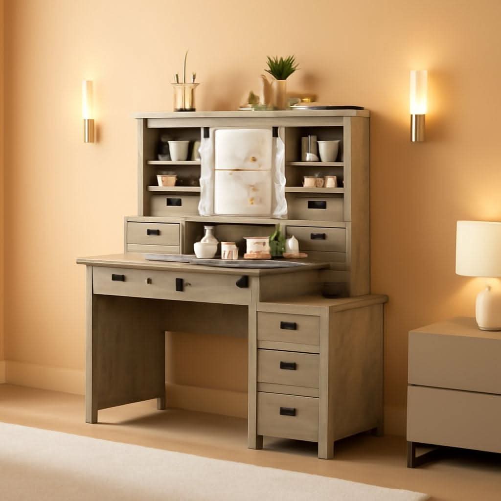 Vienne Crafted Oak Vanity Desk