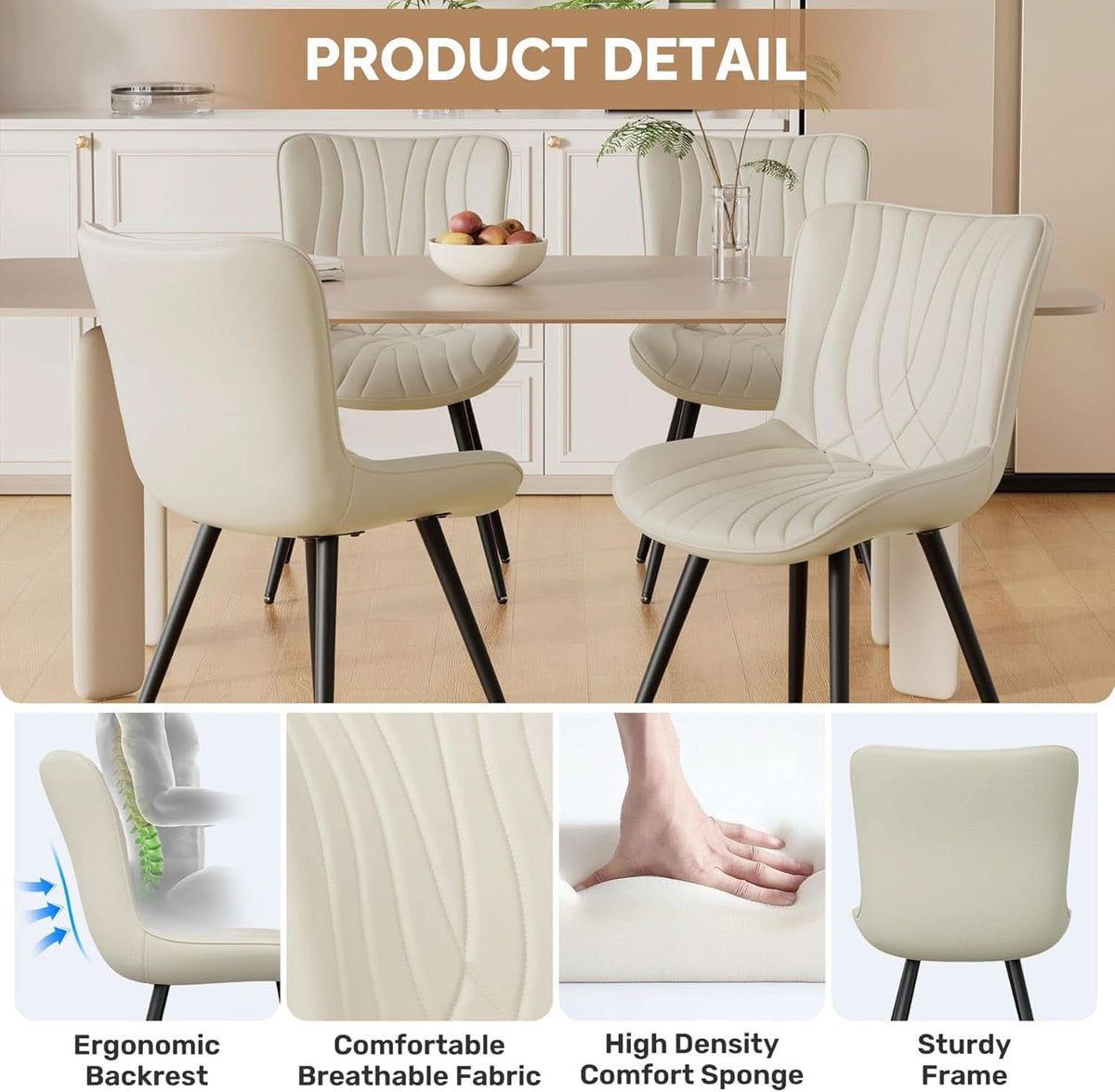 Maelle Upholstered Dining Chairs - Set of 4