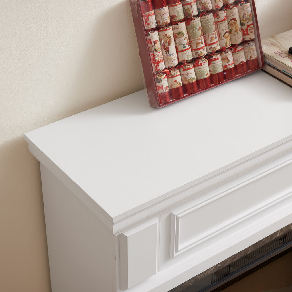 White Traditional Fireplace Mantel
