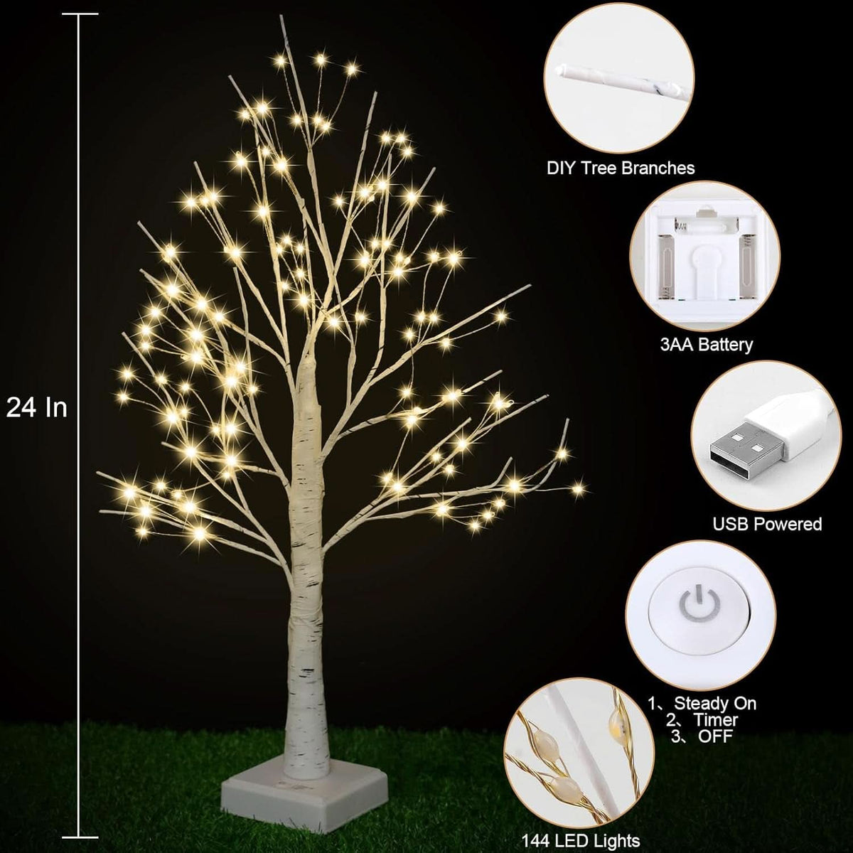 Birch Tree Accent Light