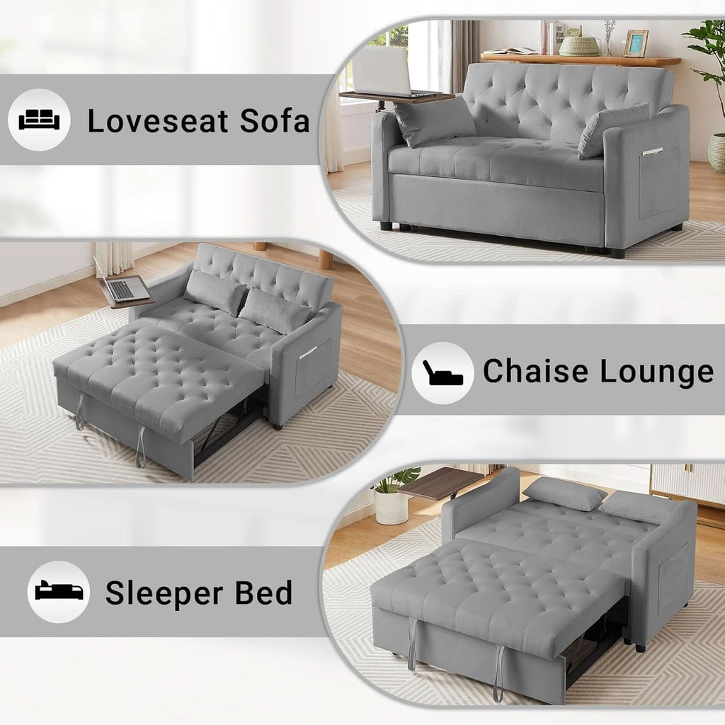Sable Convertible Sleeper Loveseat