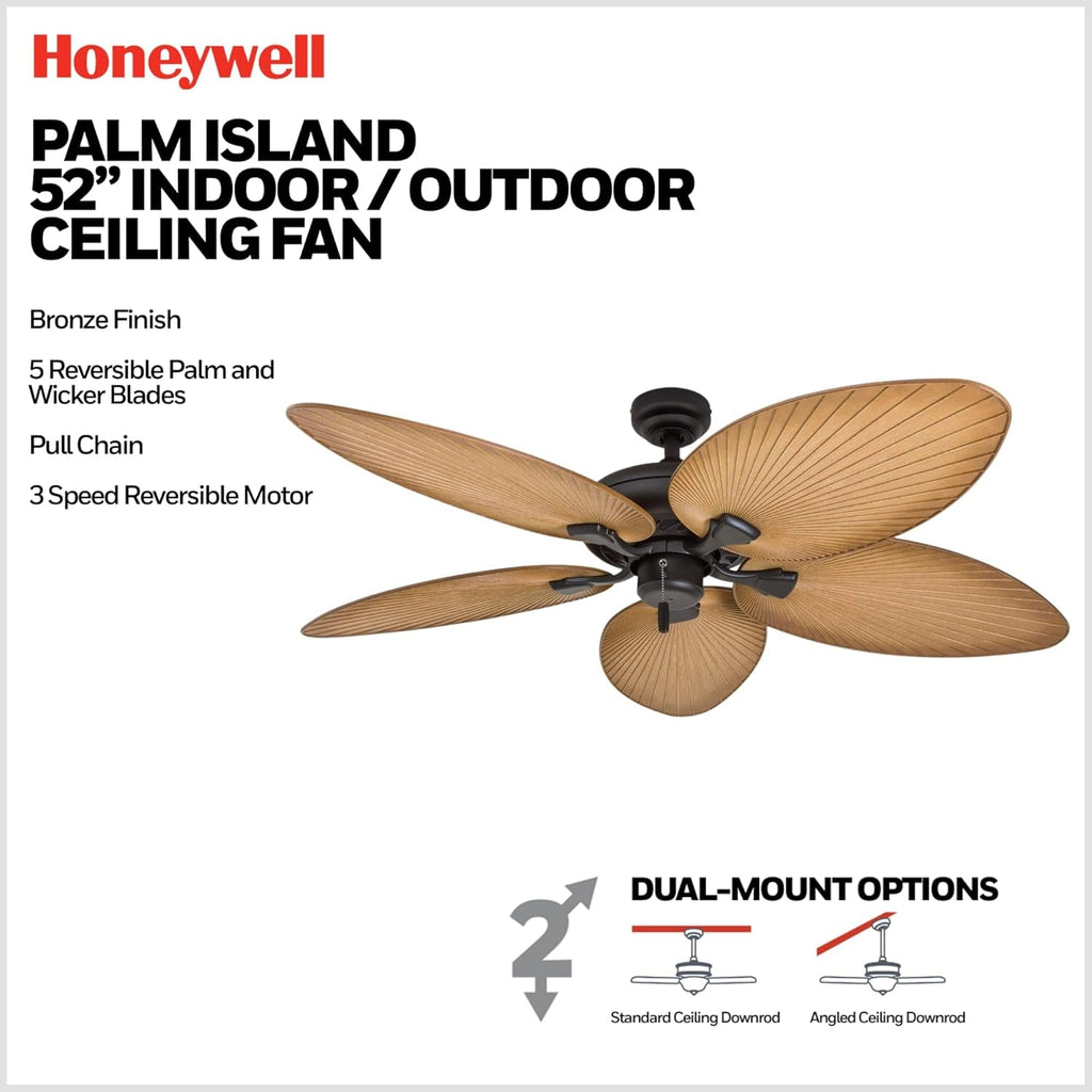 Palm Leaf Ceiling Fan