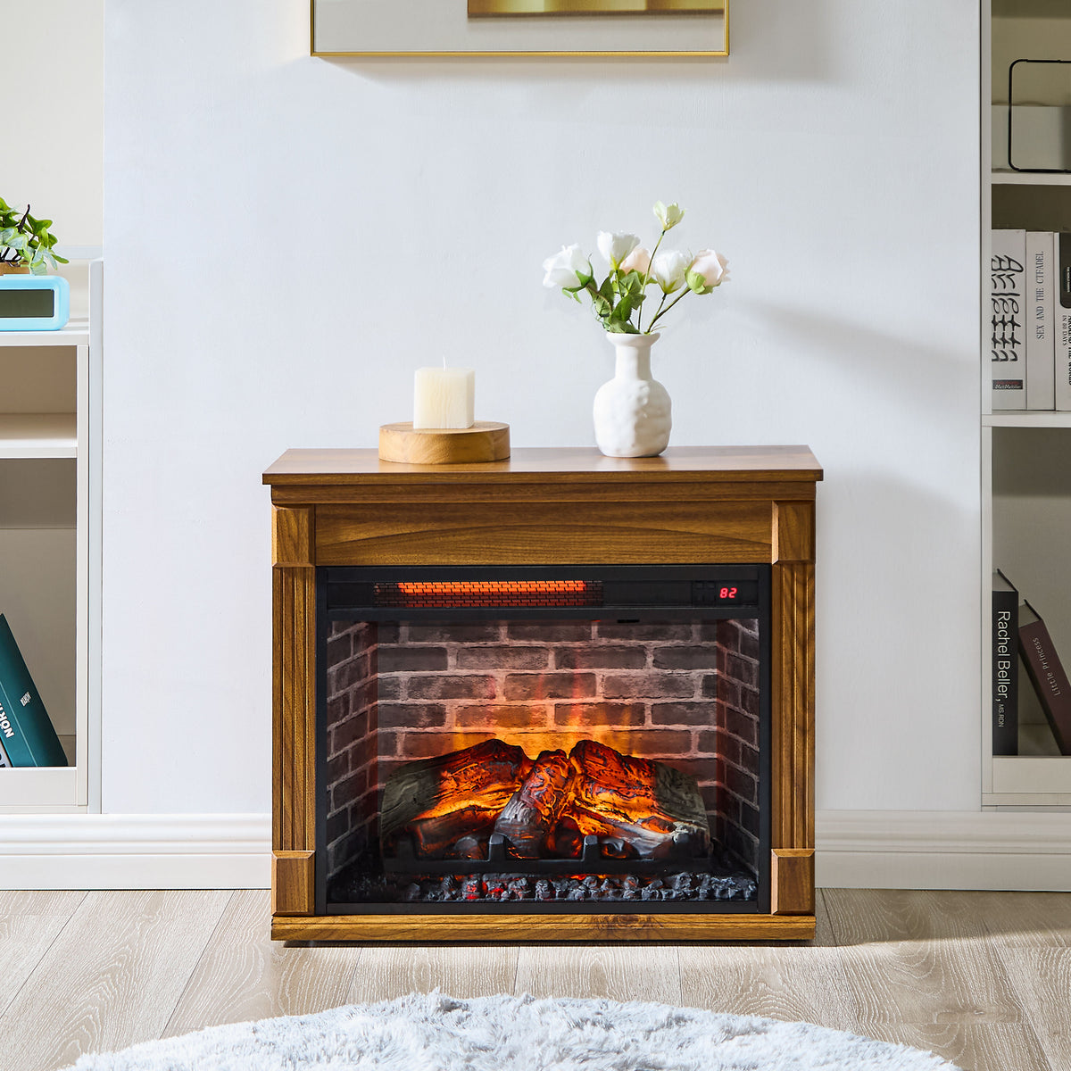Walnut Fireplace Mantel