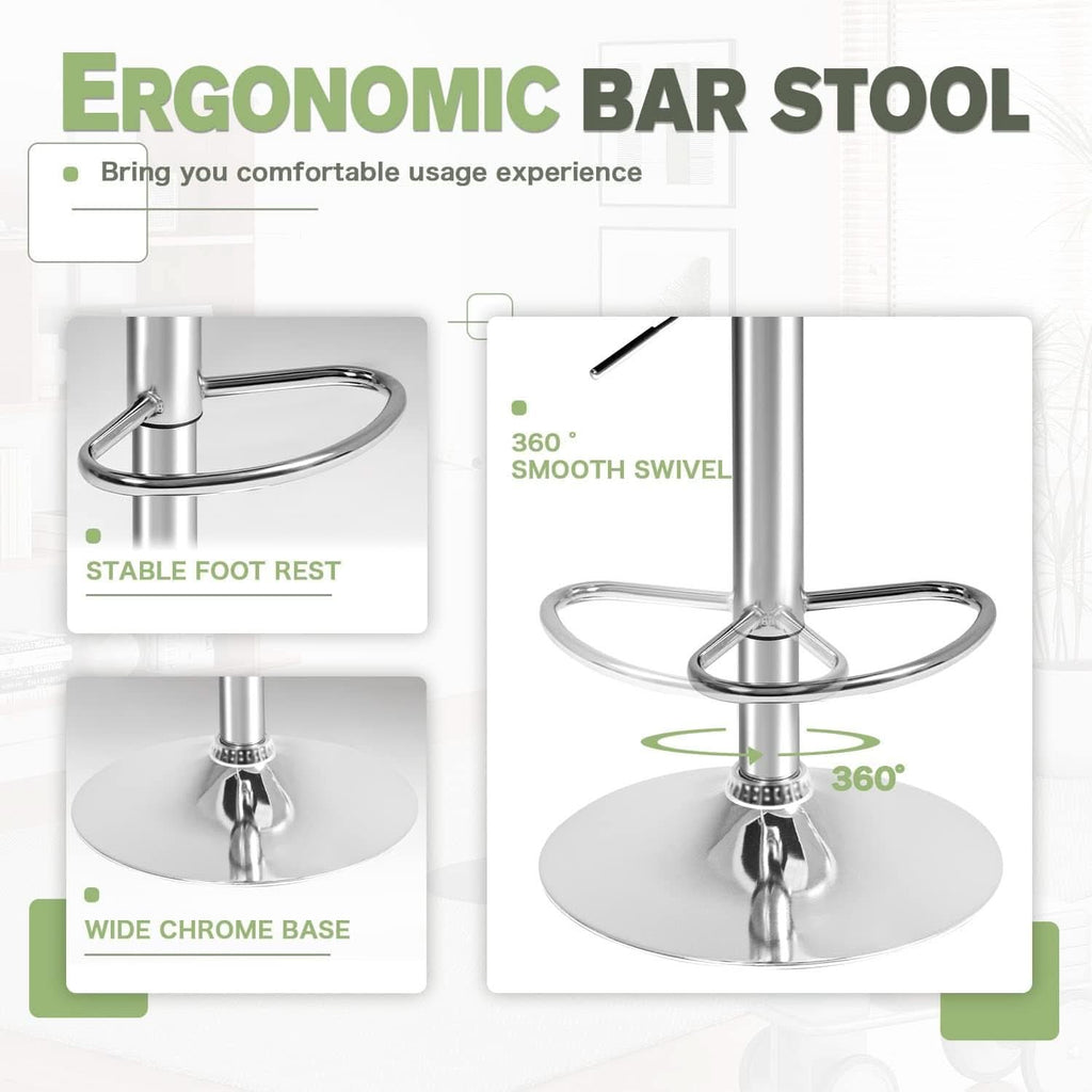 Celeste Channel Swivel Bar Stools, Set of 2
