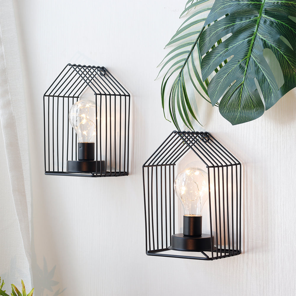 House Frame Accent Lamps — Set of 2