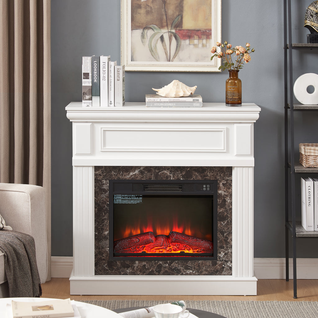 White Traditional Fireplace Mantel
