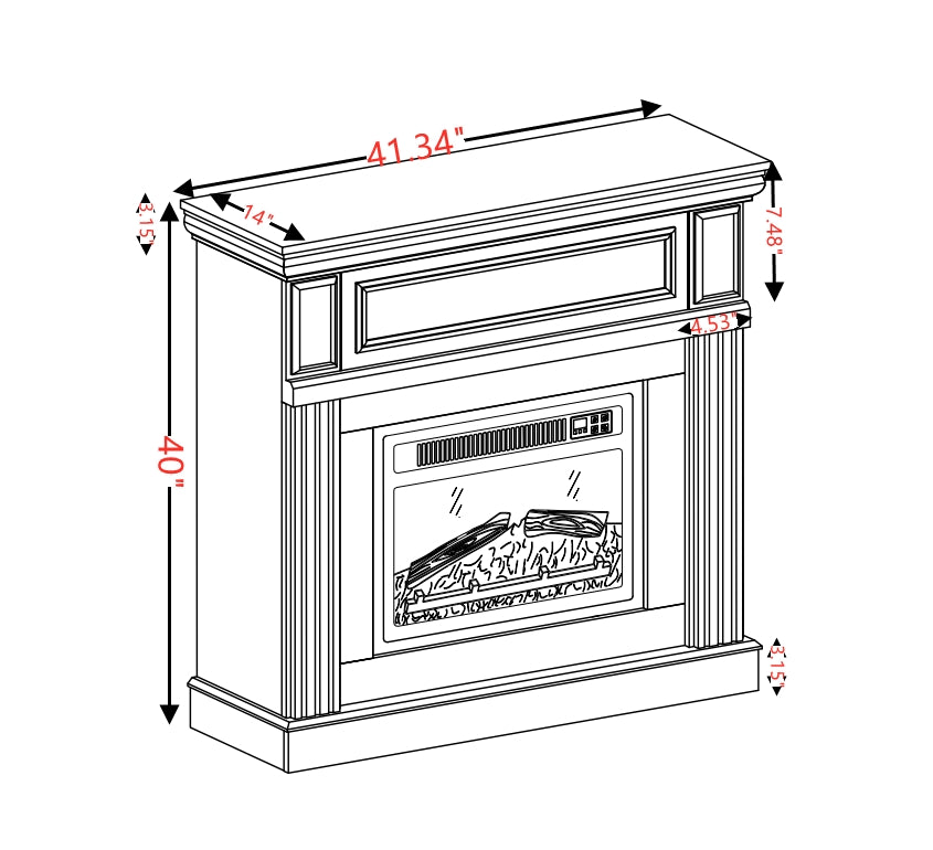 White Traditional Fireplace Mantel