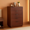 Curved Fluted Six-Drawer Chest