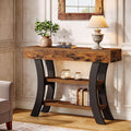 Aster Curved-Shelf Console Table