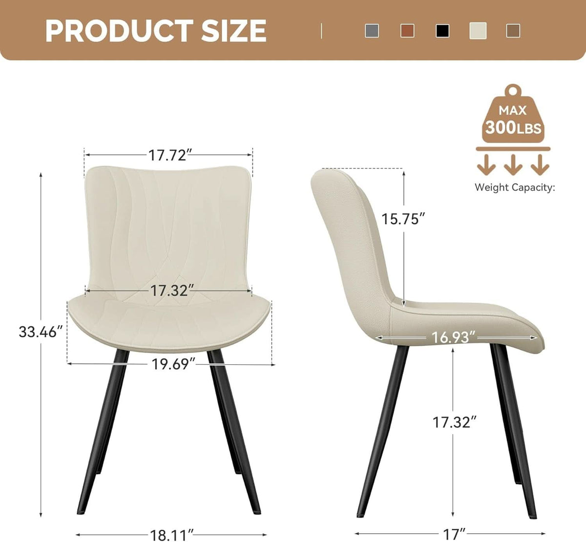 Maelle Upholstered Dining Chairs - Set of 4