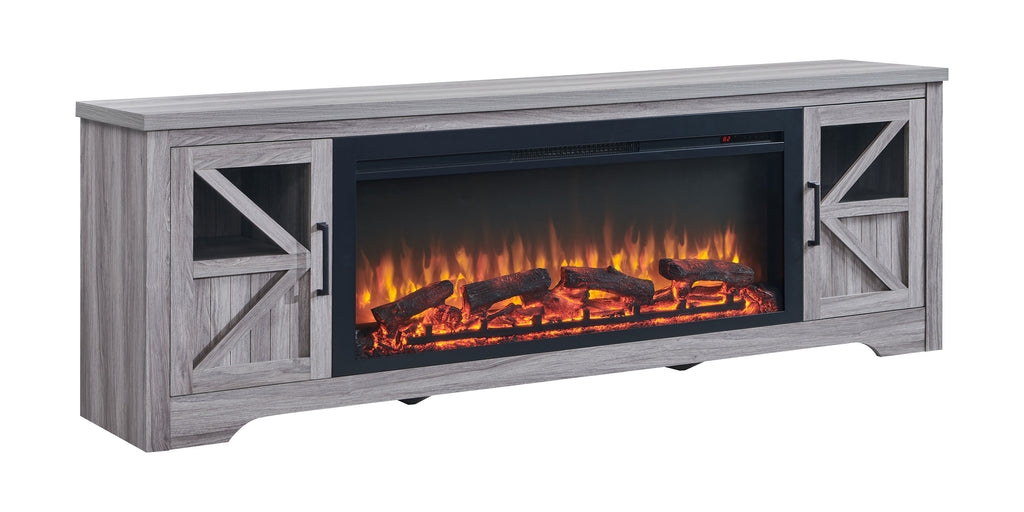 Gray Fireplace TV Console