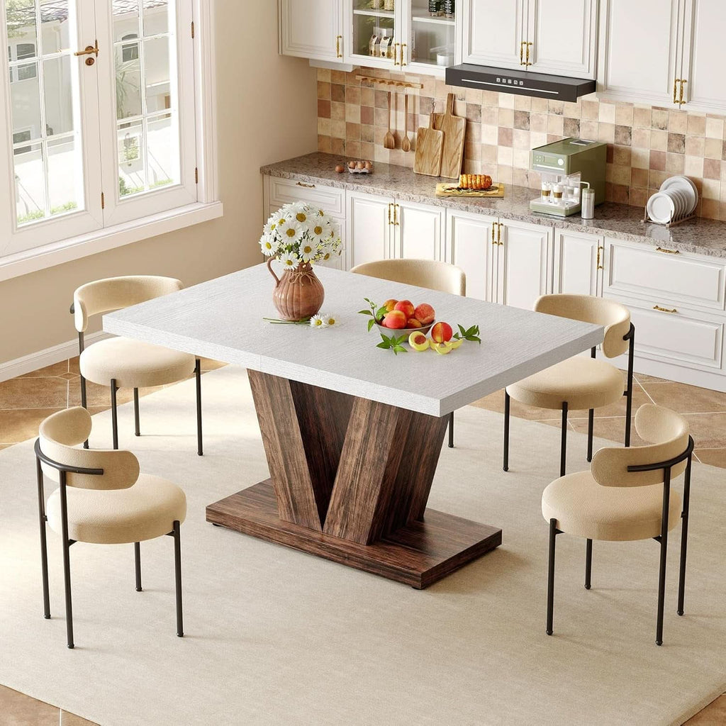 Solenne White Dining Table
