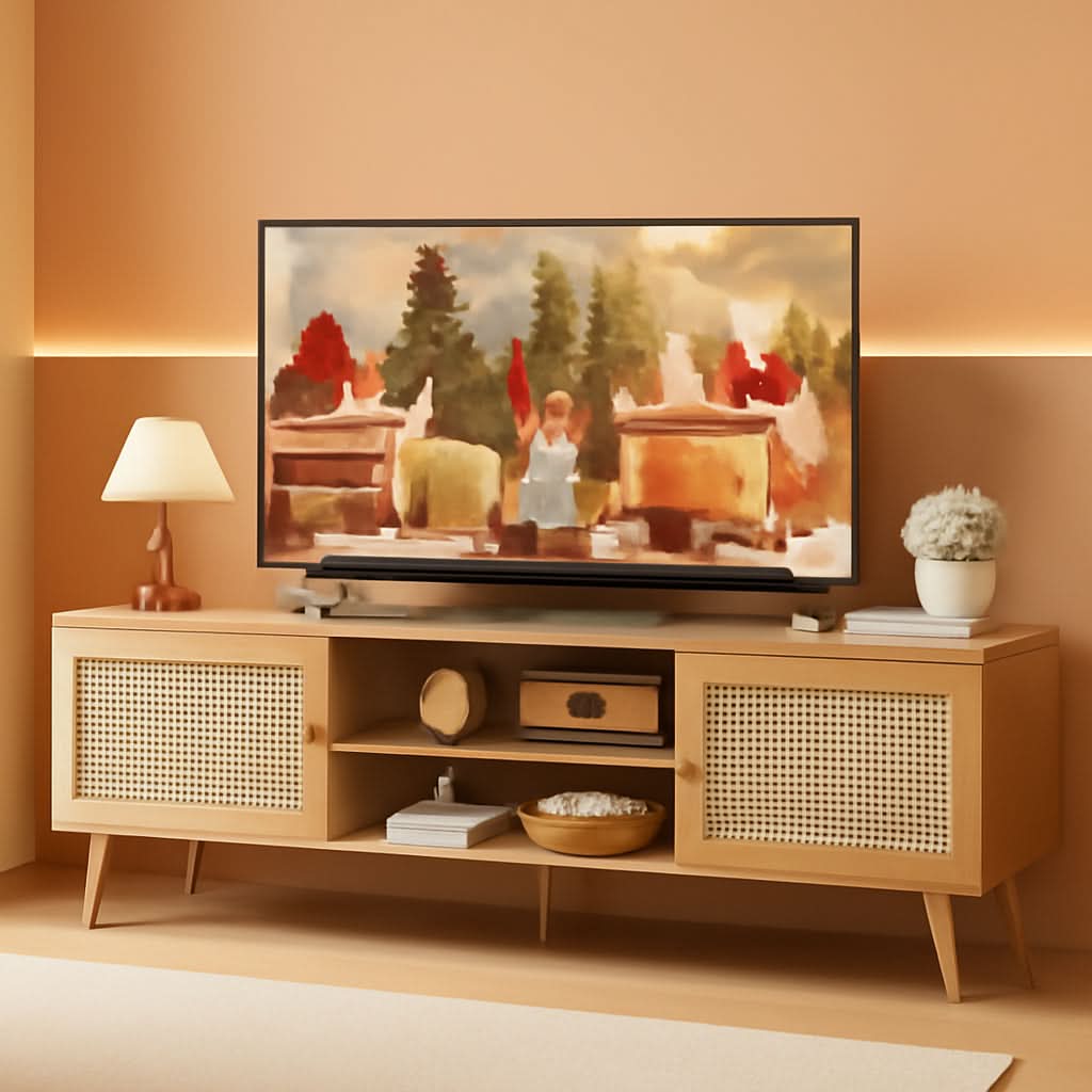 Rattan TV Console