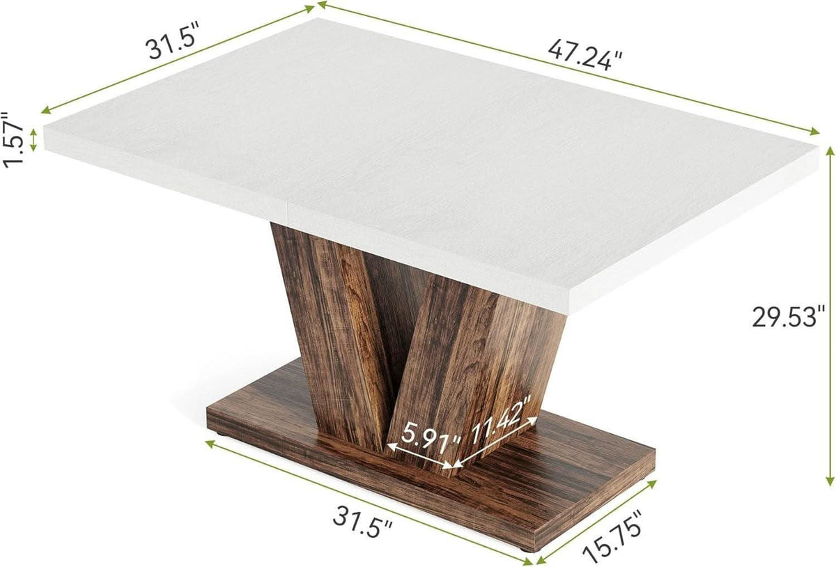 Solenne White Dining Table