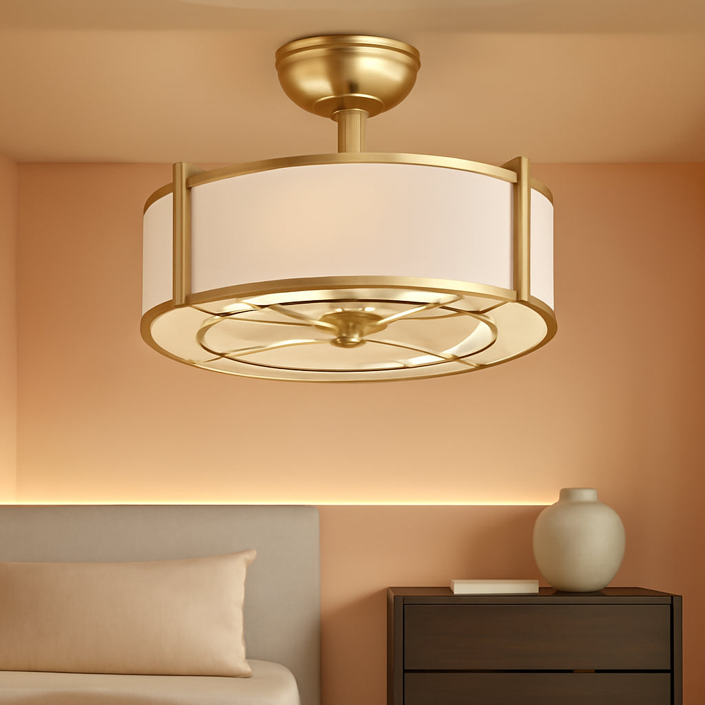 Gold Crystal Ceiling Fan