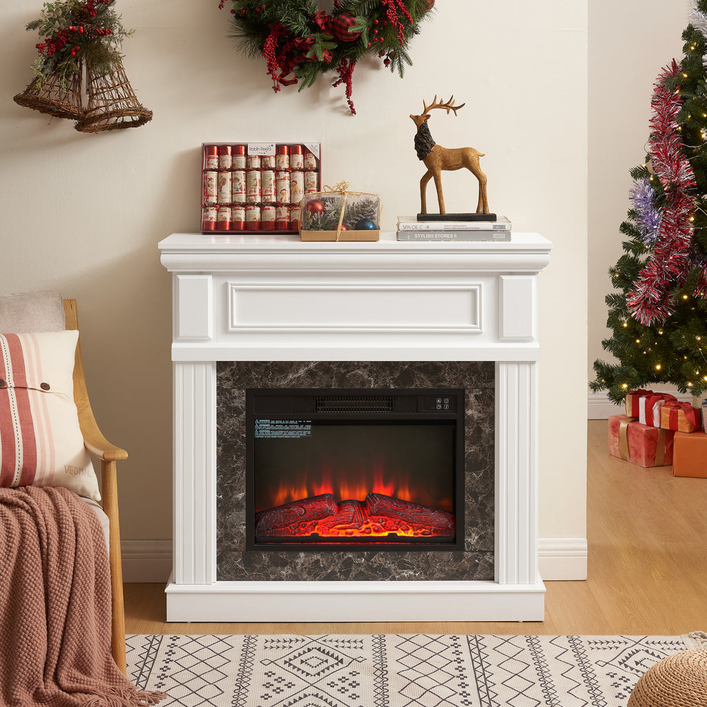 White Traditional Fireplace Mantel
