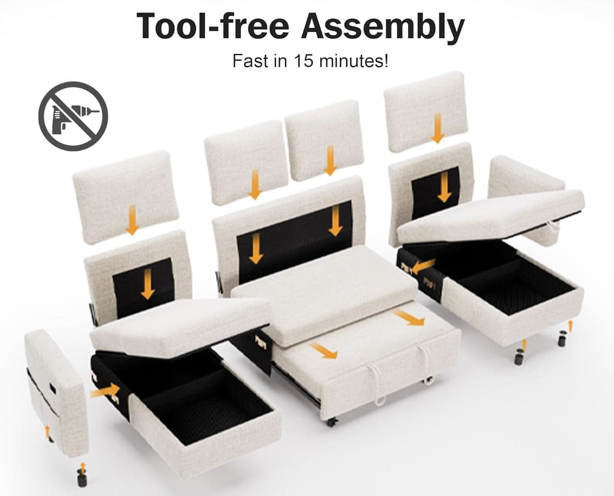 Elara U-Shaped Sleeper Sectional