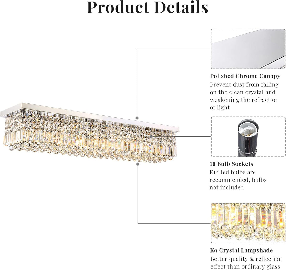 Vespera Crystal Linear Chandelier