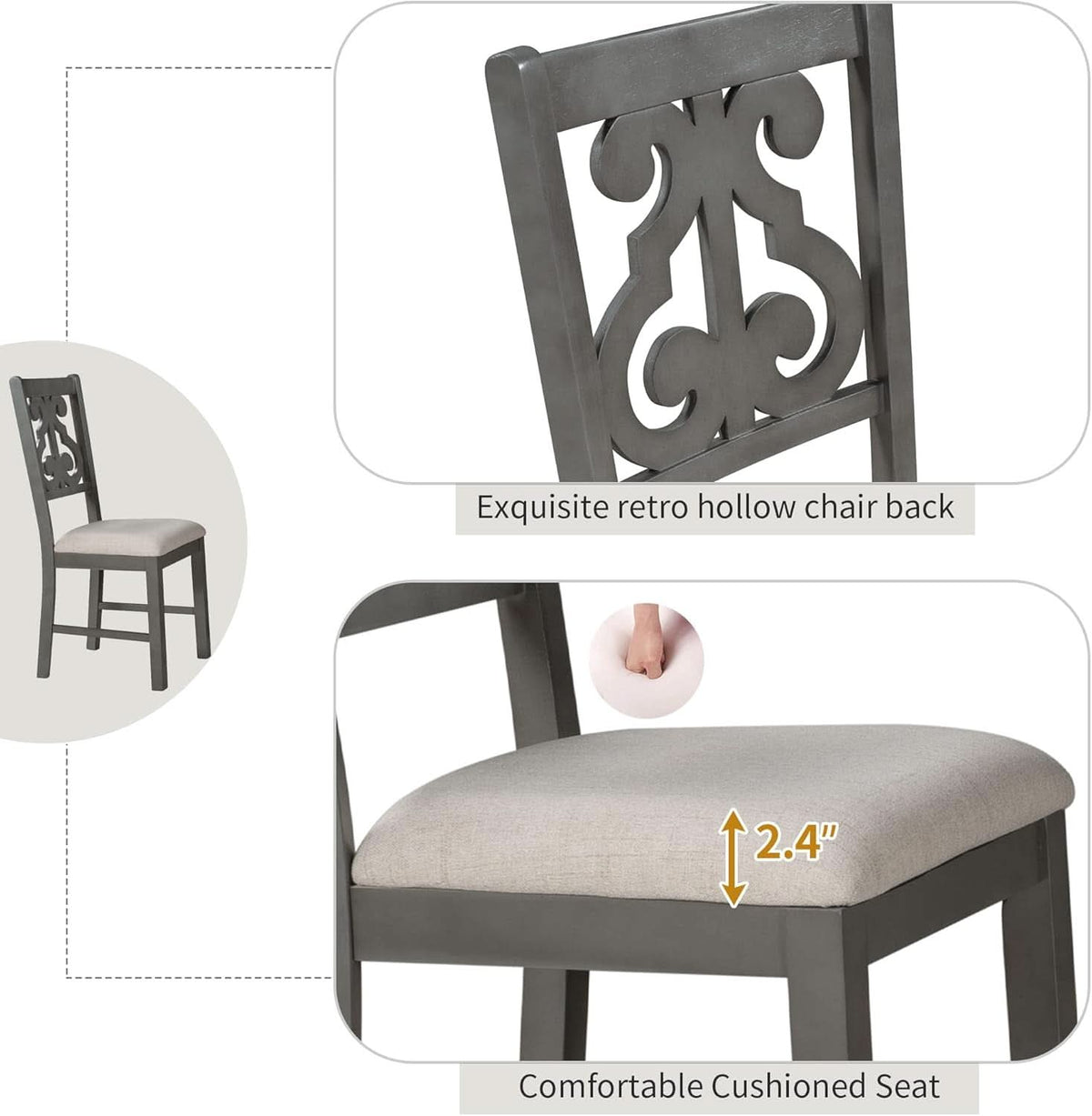 Avignon 5-Piece Round Dining Set