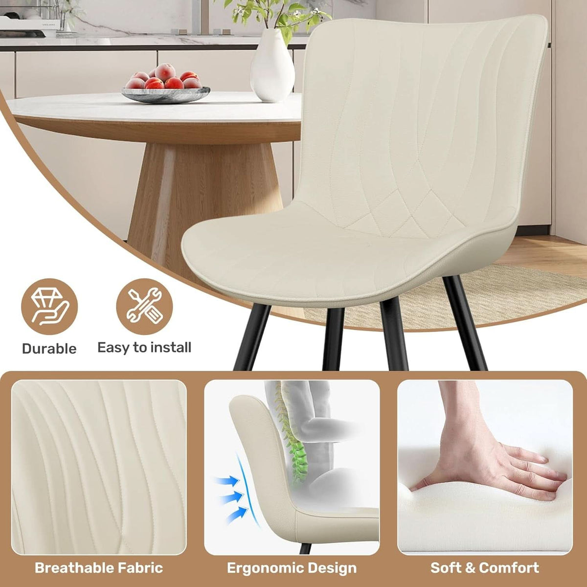 Maelle Upholstered Dining Chairs - Set of 4