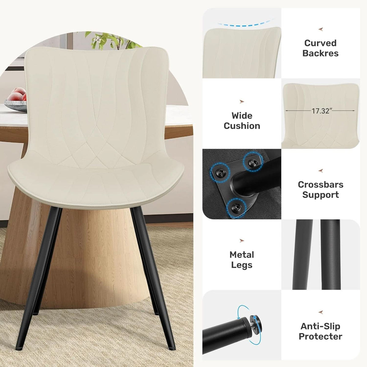 Maelle Upholstered Dining Chairs - Set of 4