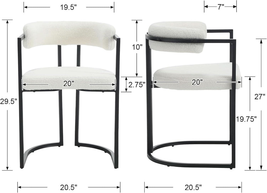 Ivette Sherpa Dining Chairs - Set of 2