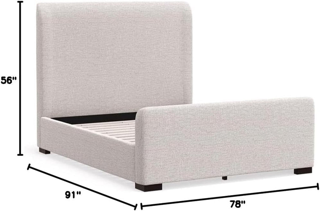 Solenne Wingback Platform Bed