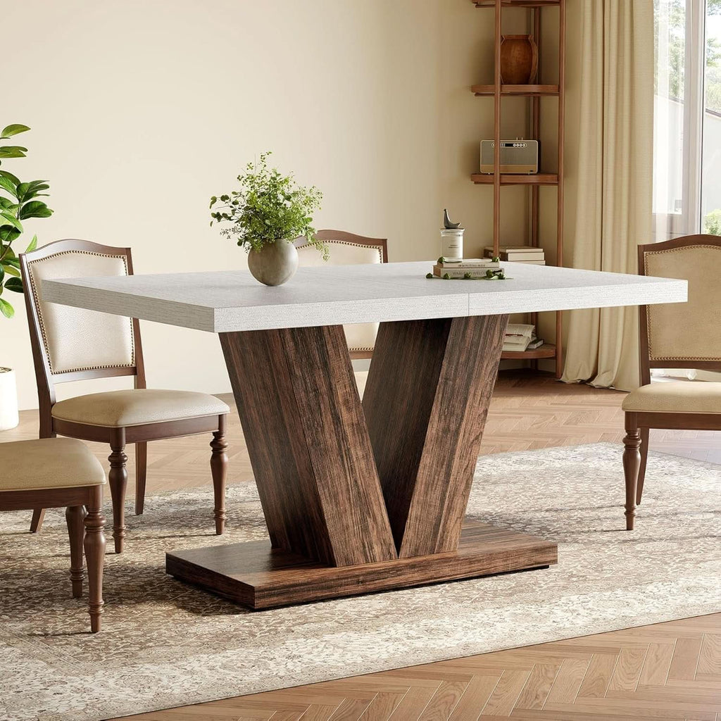 Solenne White Dining Table