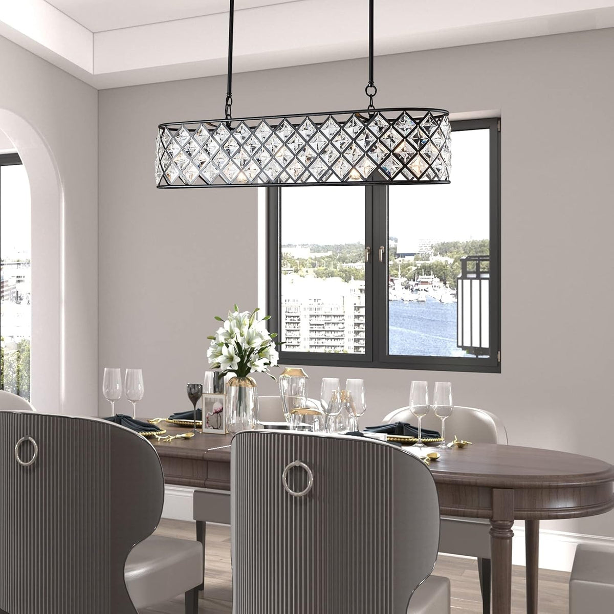 Briar Beaded Linear Chandelier