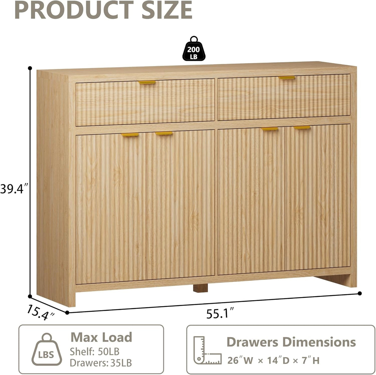 Revelle Fluted Buffet
