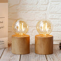 Woodgrain Globe Accent Lamps