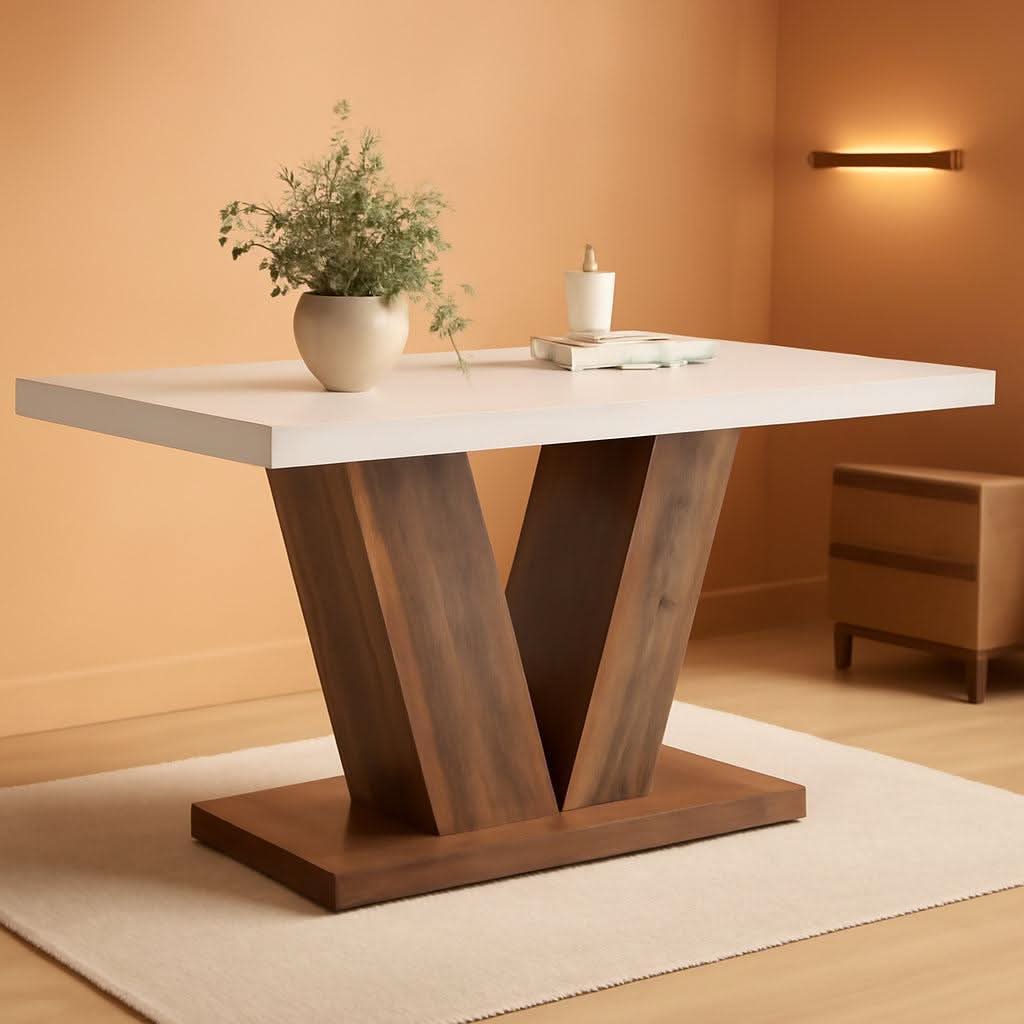 Solenne White Dining Table